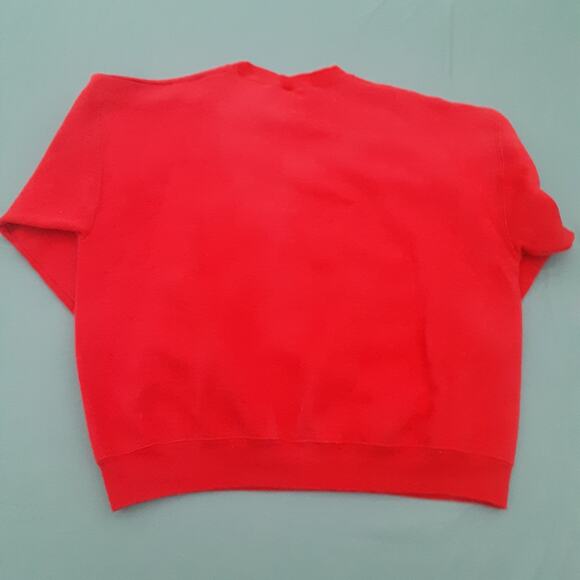 VTG Fruit Of The Loom Mens XL Plain Red Crewneck Sweatshirt Printable Blank - Picture 5 of 7